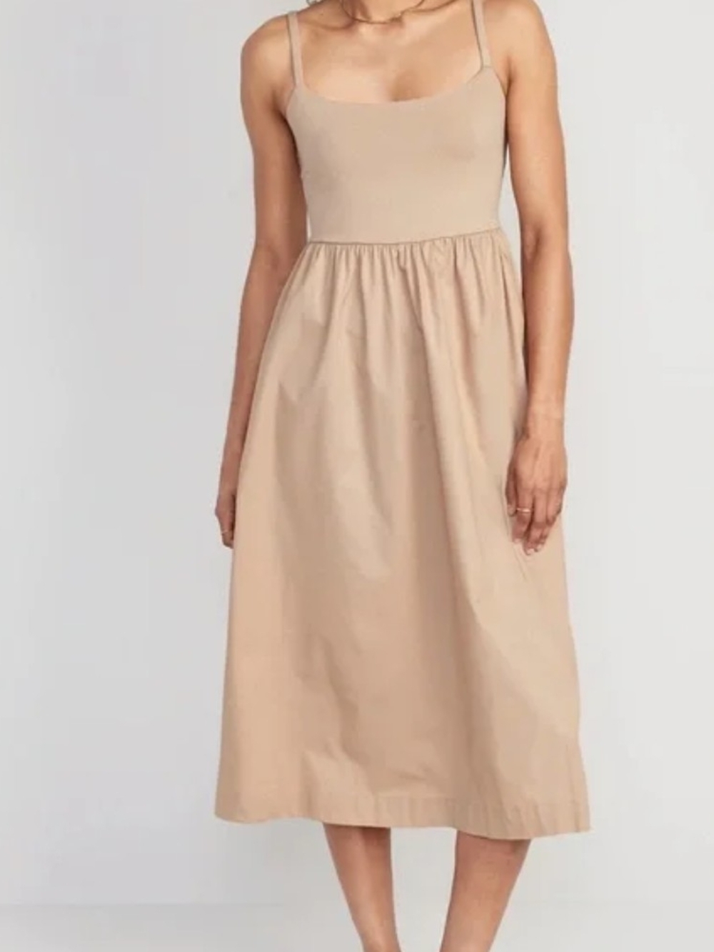 Old Navy Size M Beige Midi Strappy Dress